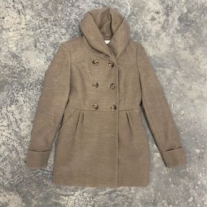 NEW New york & company tan winter coat tan XS